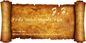 Fröschl Honória névjegykártya